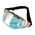 Transparent belt bag in metallic-look